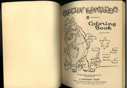 Captain Kangaroo Coloring Book No. 1019 A Whitman Book