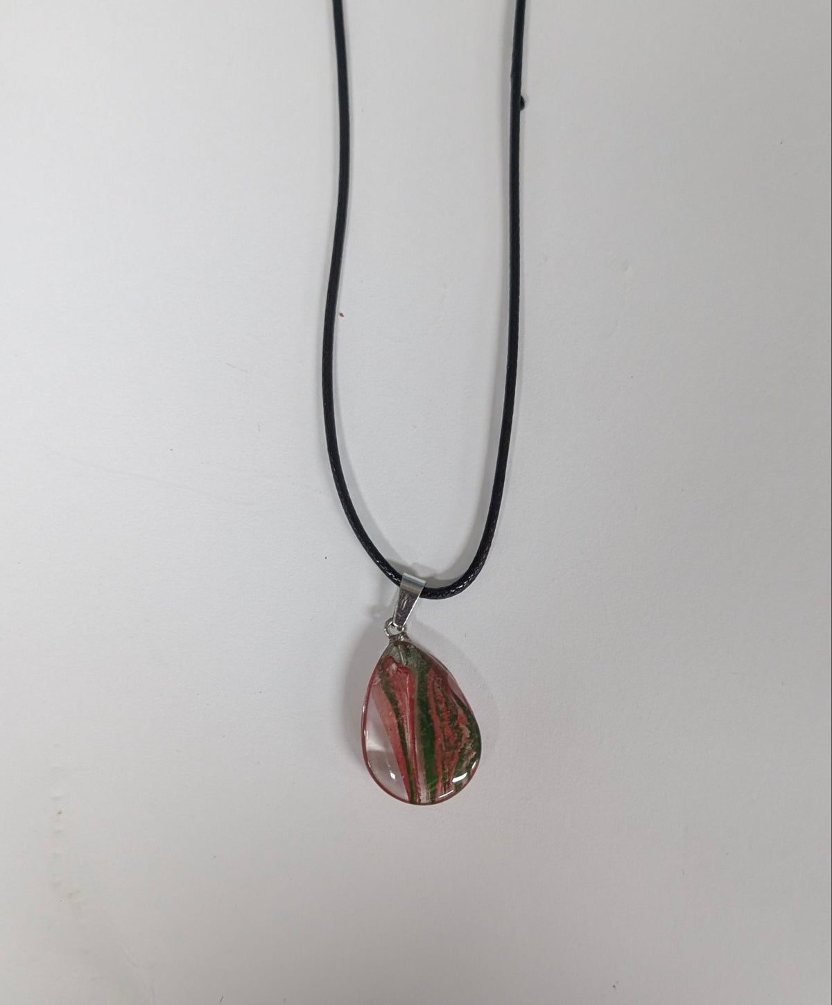 Colourful Glass Water Drop Necklace - The Bookstore