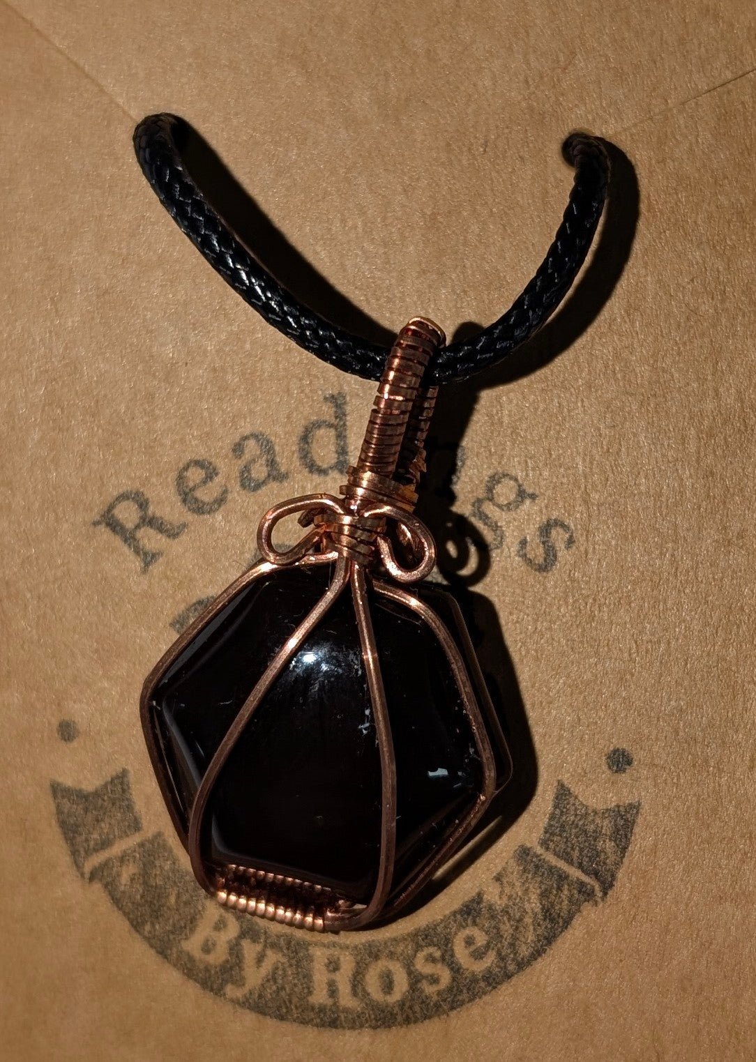 Copper Wrapped Pendant Necklace - The Bookstore