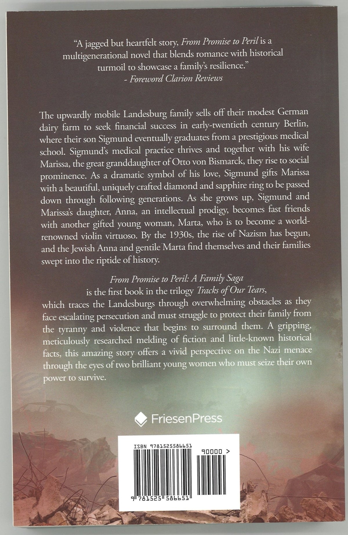 From Promise to Peril: A Family Saga (Tracks of Our Tears Trilogy, Book 1) Signed - The Bookstore