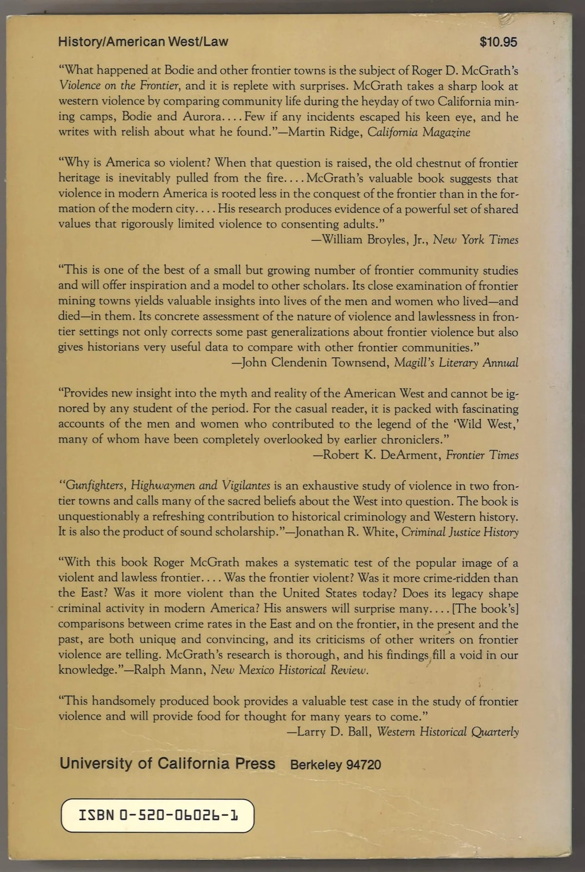 Gunfighters Highwaymen & Vigilantes: Violence on The Frontier - The Bookstore