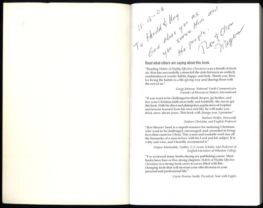 Habits of Highly Effective Christians. (Signed) - The Bookstore