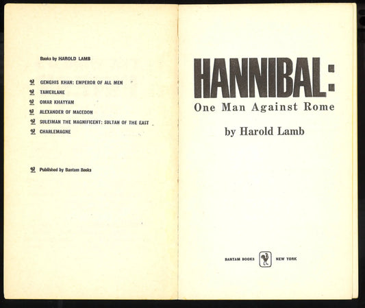 Hannibal: One Man Against Rome - First Edition 1960 - The Bookstore