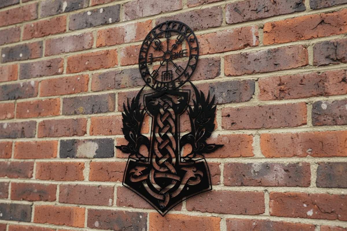 Nordic Crow Metal Wall Decor - The Bookstore