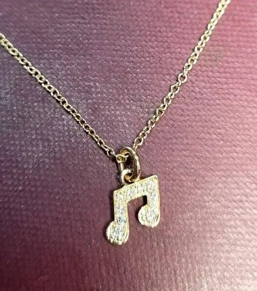Petite Diamond & Gold Music Note My Store