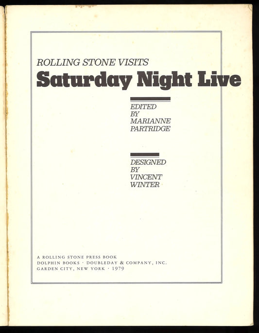 Rolling Stone Visits Saturday Night Live (1979) - The Bookstore