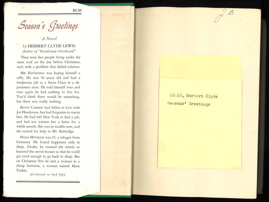 Season's Greetings 1941 First Edition - The Bookstore