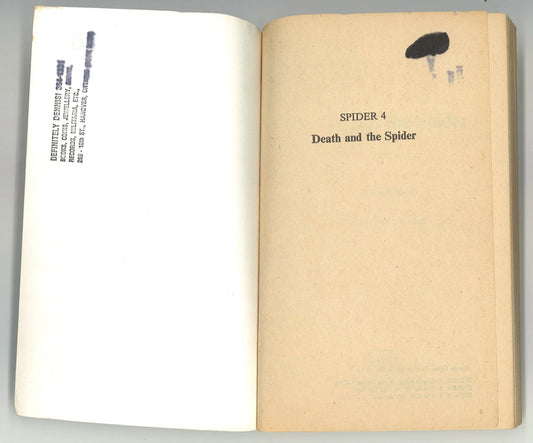Spider: Death and The Spider (No. 4) Grant Stockbridge