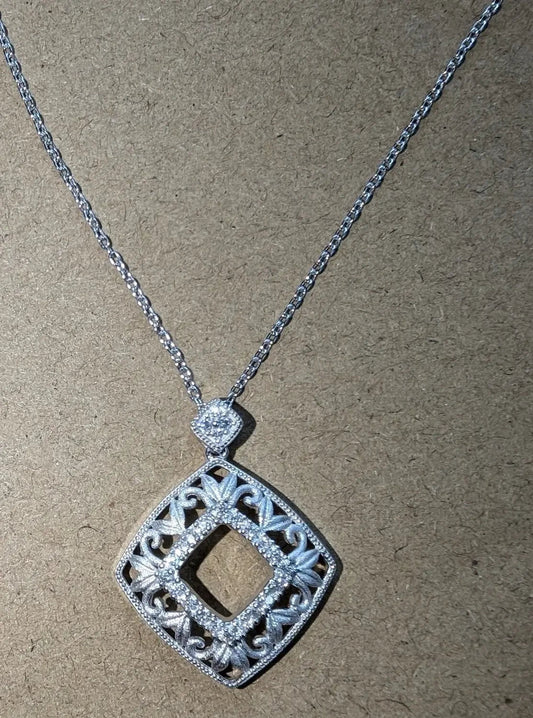 Sterling Silver 1/6 CTW Natural Diamond Necklace My Store