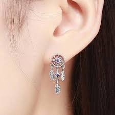 Sterling Silver Dreamcatcher Stud Earrings Silver Insanity