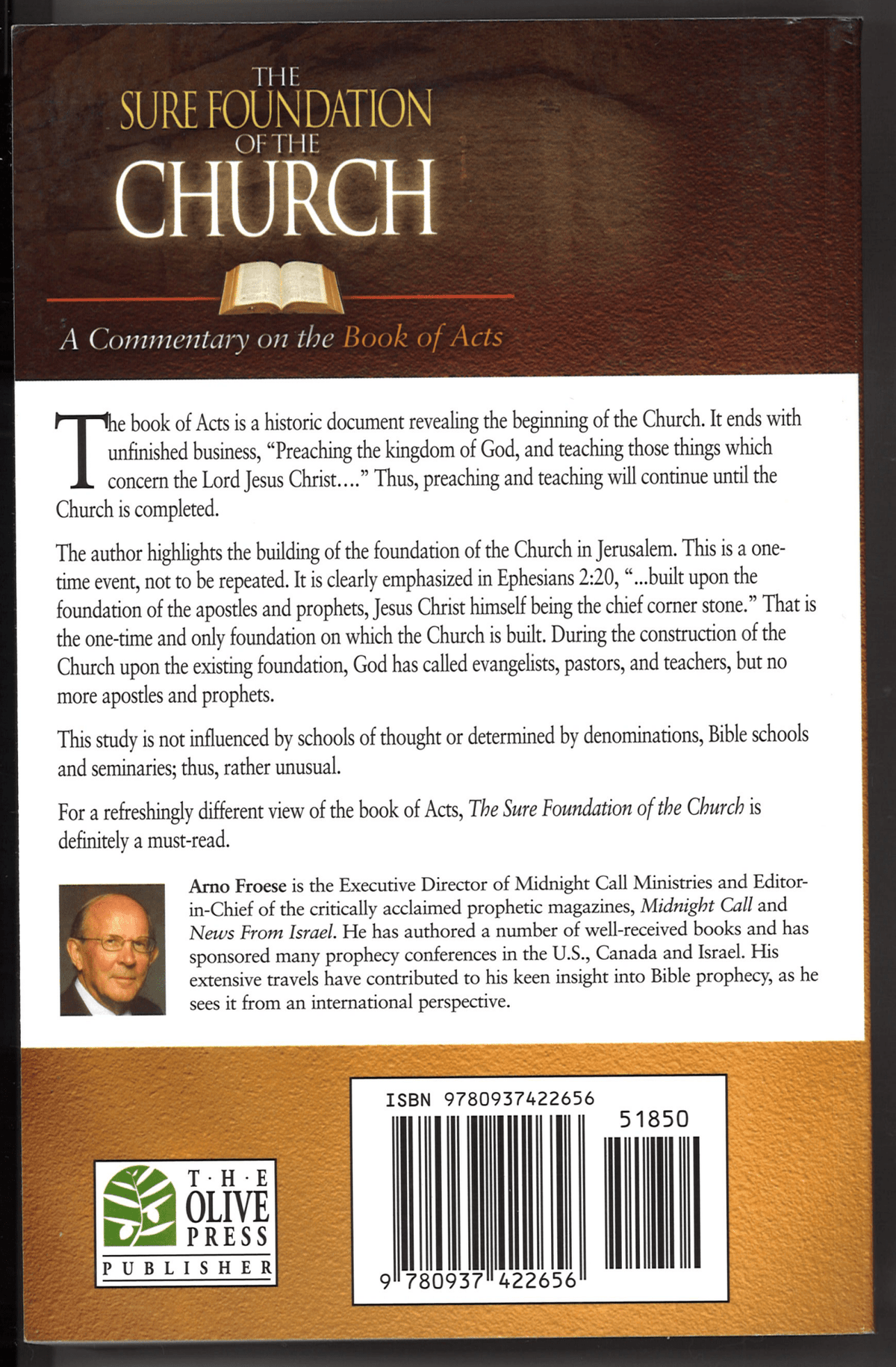 Sure Foundation of the Church: A Commentary on Book of Acts - The Bookstore