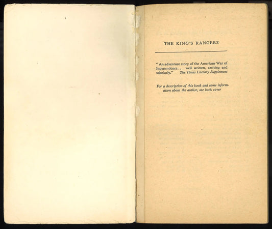 The King's Rangers First Fontana Edition No. 189 - 1957 - The Bookstore