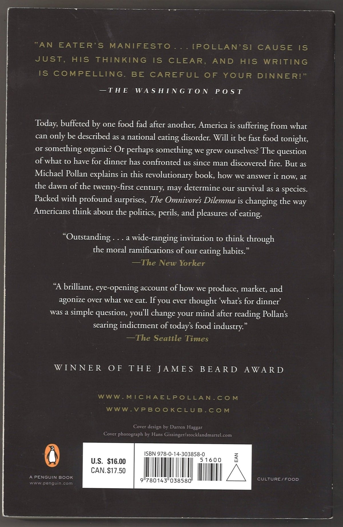 The Omnivore's Dilemma: A Natural History of Four Meals - The Bookstore
