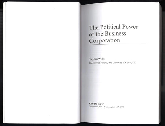 The Political Power of the Business Corporation - The Bookstore