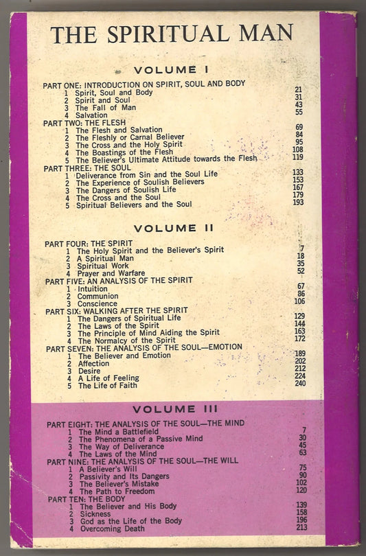 The Spiritual Man Volume Three (1968) - The Bookstore