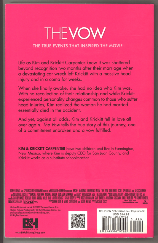 The Vow: The True Events that Inspired the Movie - The Bookstore