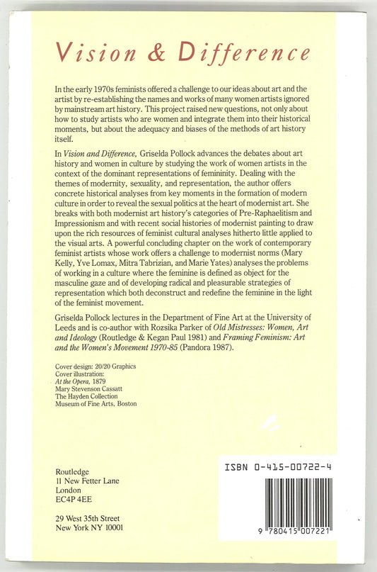 Vision and Difference: Femininity, Feminism and Histories of Art - The Bookstore