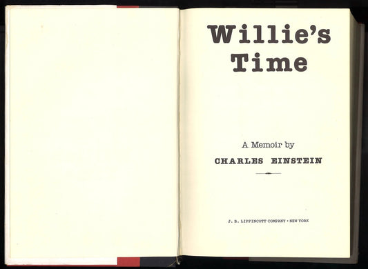 Willie's Time: A Memoir (1979) First Edition - The Bookstore