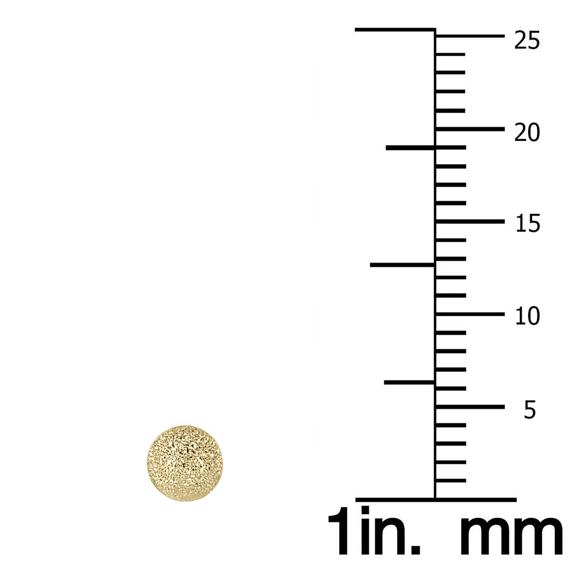 14K Yellow Gold 4mm Laser Cut Ball Stud Earrings Szul USA LLC