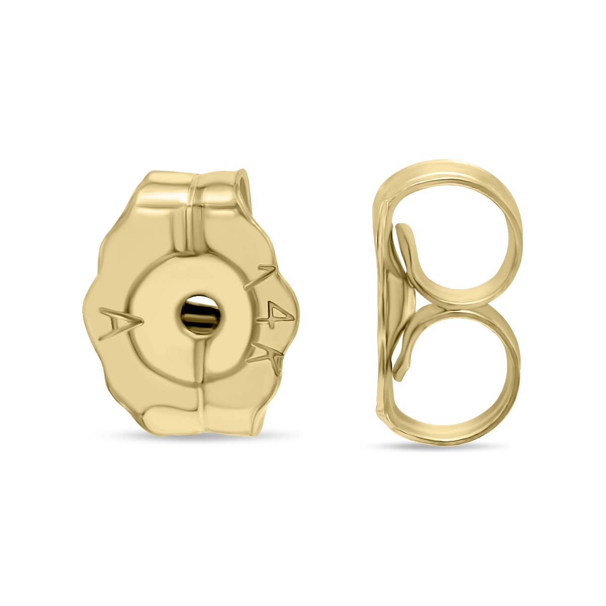 14K Yellow Gold 4mm Laser Cut Ball Stud Earrings Szul USA LLC