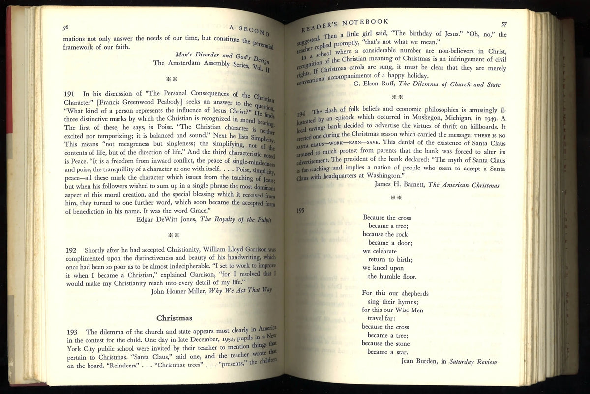 A Second Reader's Notebook (1959) First Edition - The Bookstore