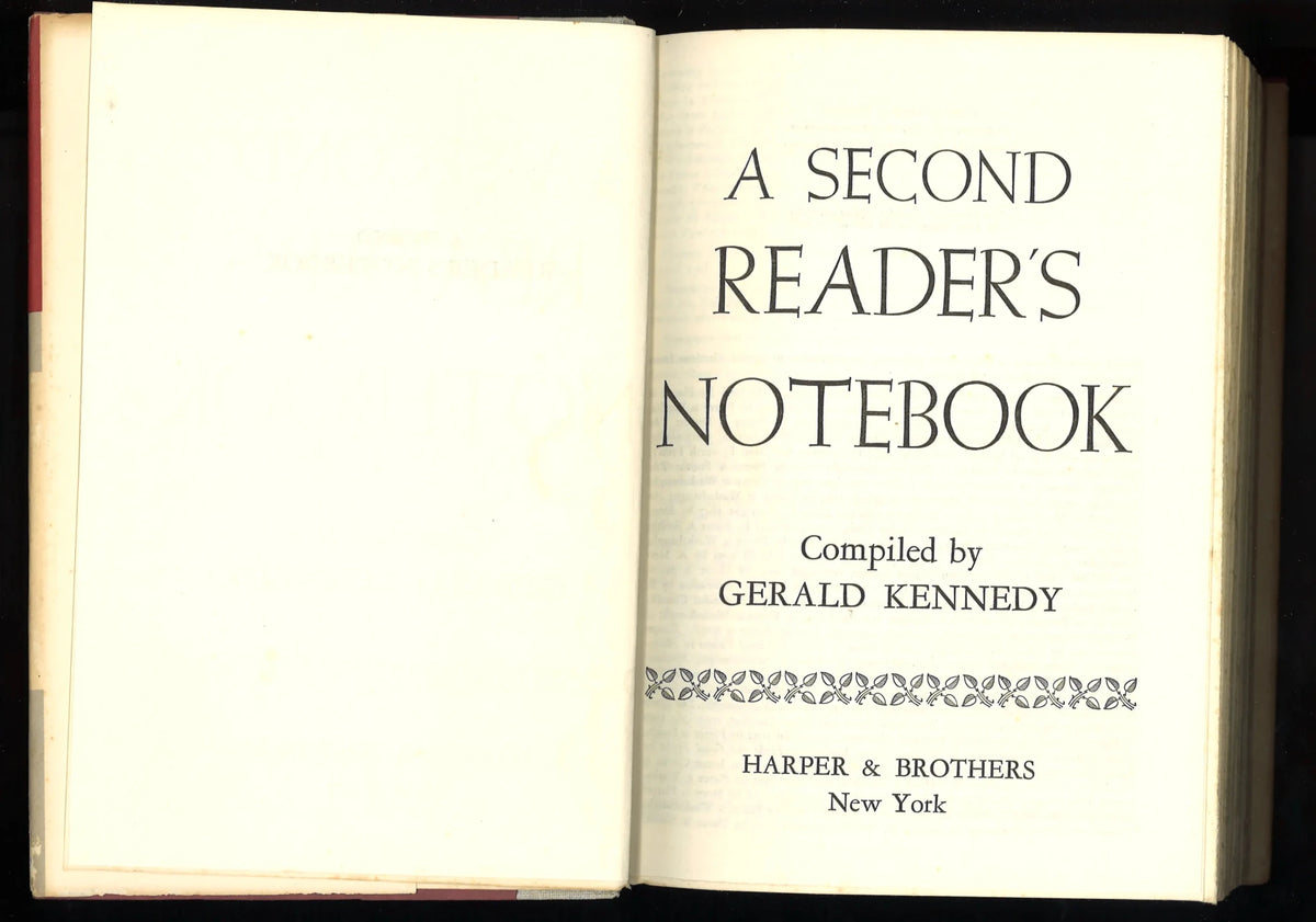 A Second Reader's Notebook (1959) First Edition - The Bookstore