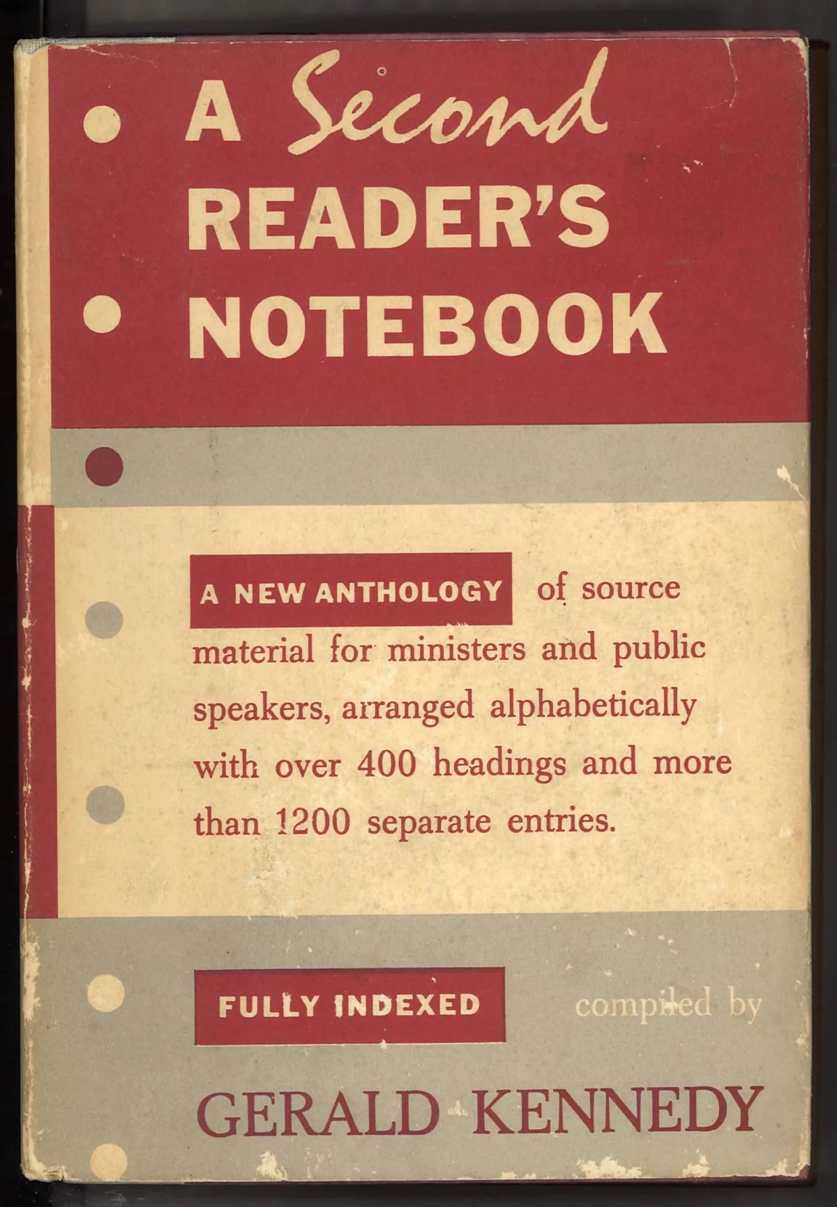 A Second Reader's Notebook (1959) First Edition - The Bookstore