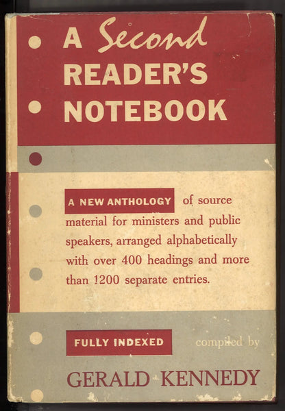 A Second Reader's Notebook (1959) First Edition - The Bookstore