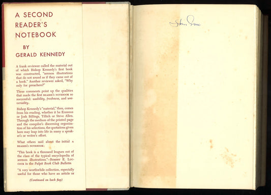 A Second Reader's Notebook (1959) First Edition - The Bookstore