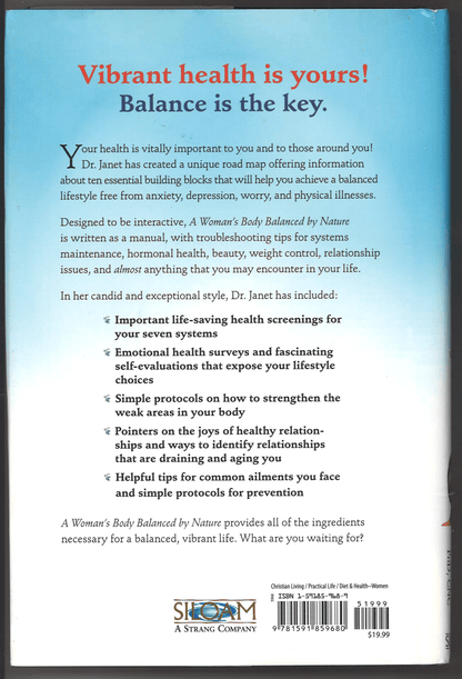 A Woman's Body Balanced By Nature: Great health for the rest of your life - The Bookstore
