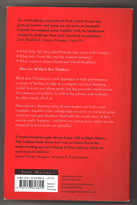 Black Box Thinking: Marginal Gains and the Secrets of High Performance - The Bookstore