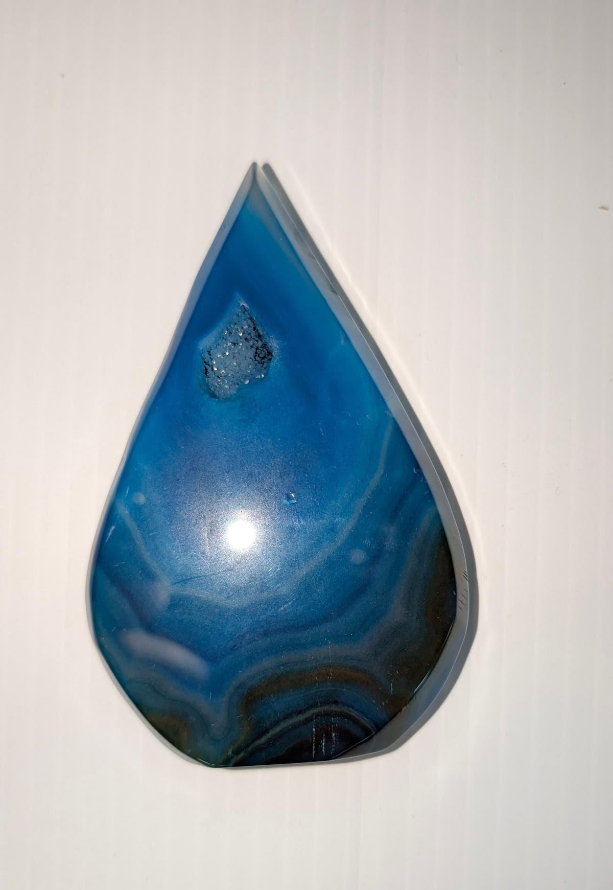 Blue Agate Water Drop - The Bookstore