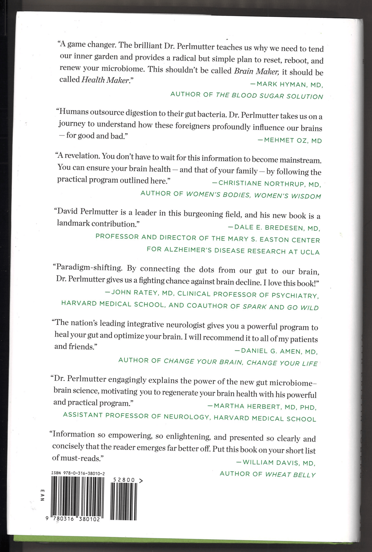 Brain Maker: The Power of Gut Microbes to Heal and Protect Your Brain for Life - The Bookstore