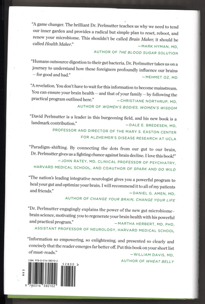 Brain Maker: The Power of Gut Microbes to Heal and Protect Your Brain for Life - The Bookstore