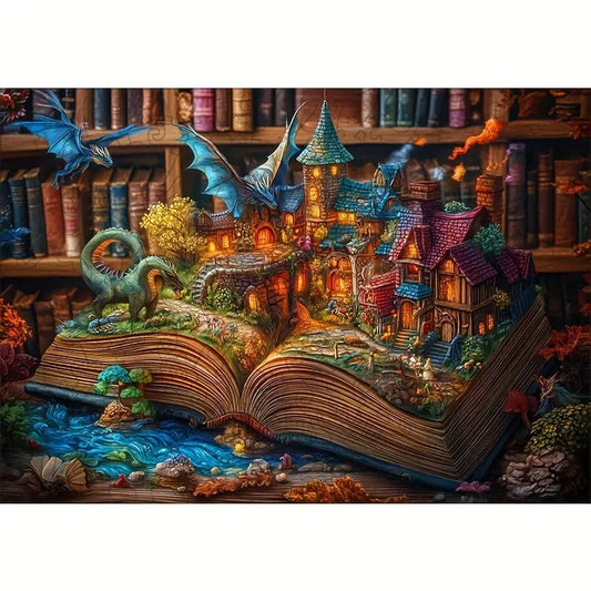 Castle on Book Wooden Puzzle Yichen Toy