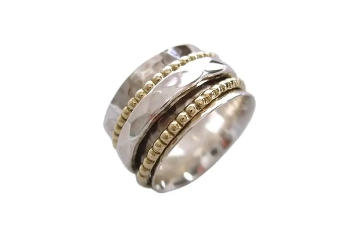 Clarity Sterling Silver Meditation Spinner Ring - Size 11 My Store