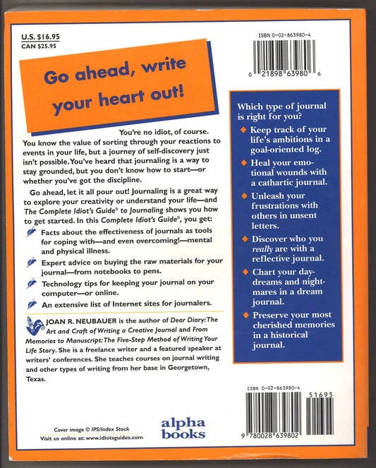 Complete Idiot's Guide® to Journaling - The Bookstore