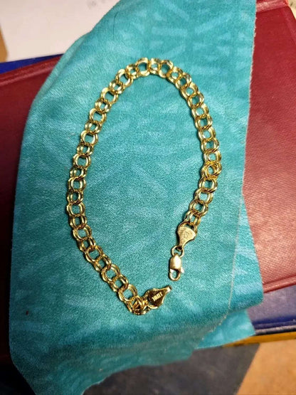 Double Link 14K Gold Bracelet My Store
