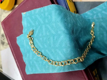 Double Link 14K Gold Bracelet My Store
