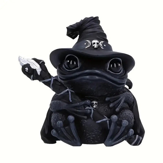 Enchanting Witch Frog Figurine – Gothic Halloween Decor - The Bookstore