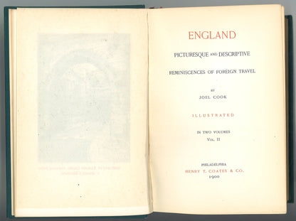 England: Picturesque and Descriptive Volume II Joel Cook