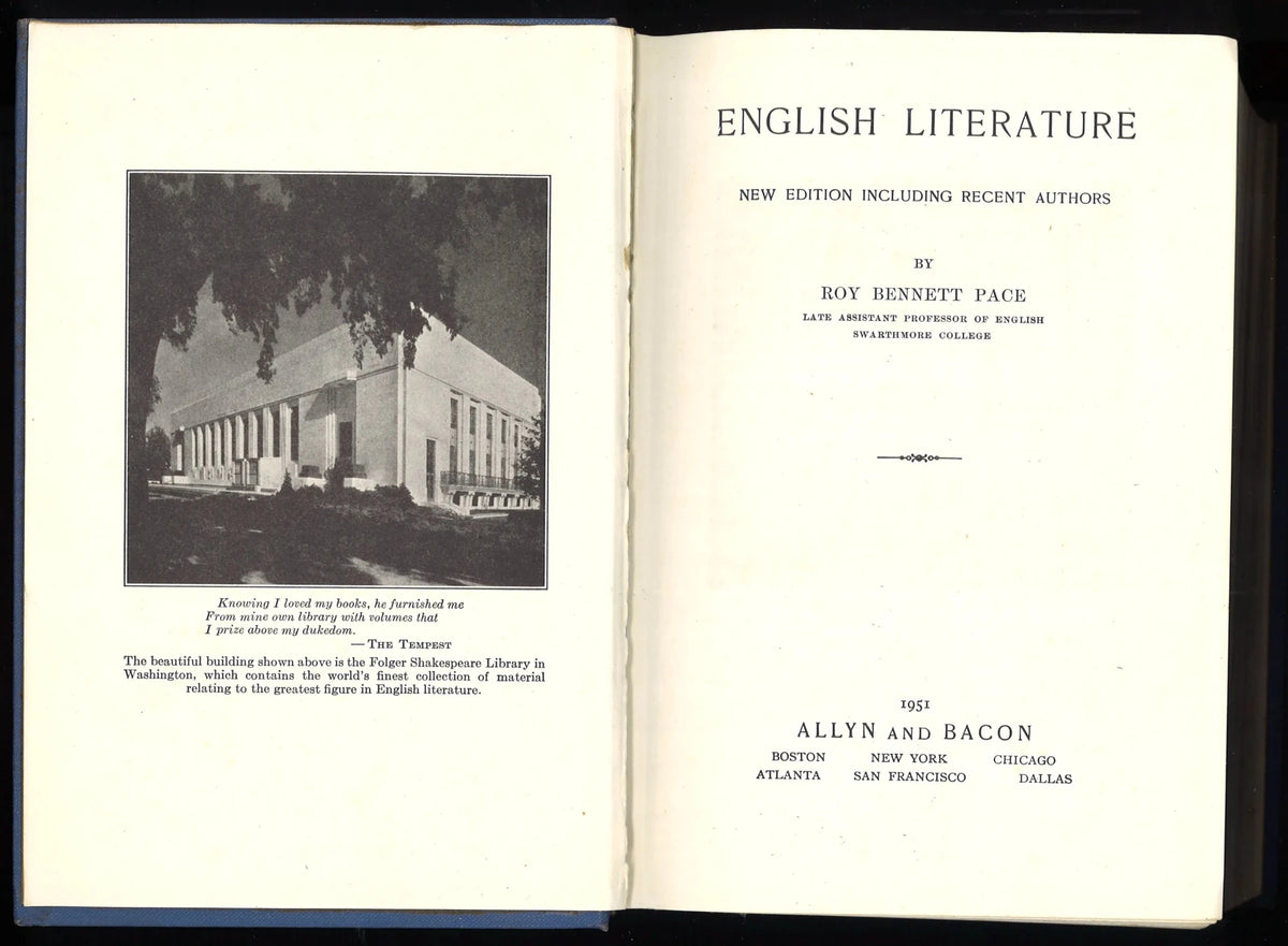 English Literature With Readings: New Edition including Recent Authors (1951) - The Bookstore