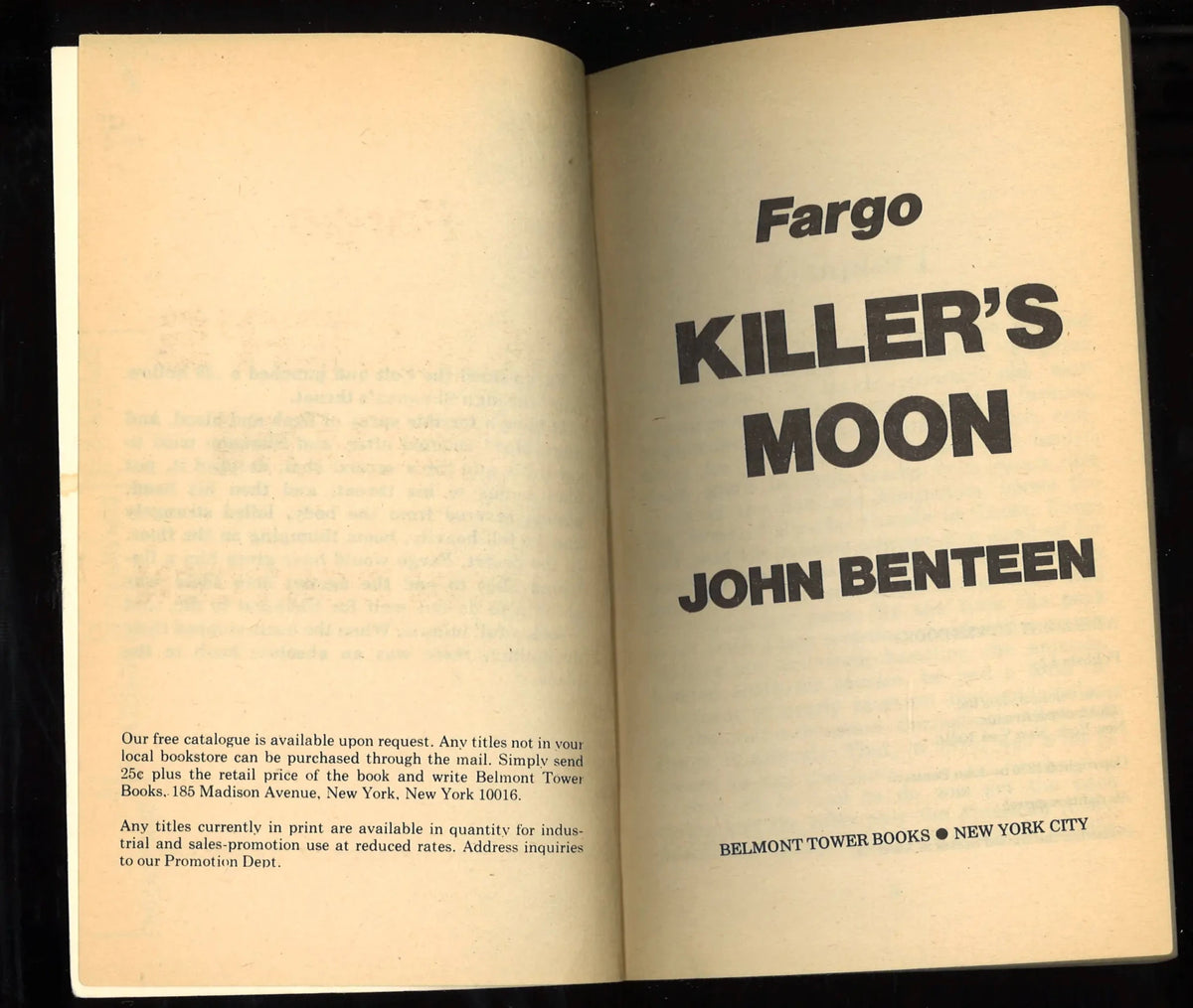 Fargo: Killer's Moon (BT 50970) 1976 - The Bookstore