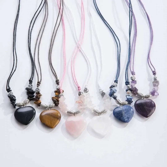 Gemstone Heart Pendants My Store