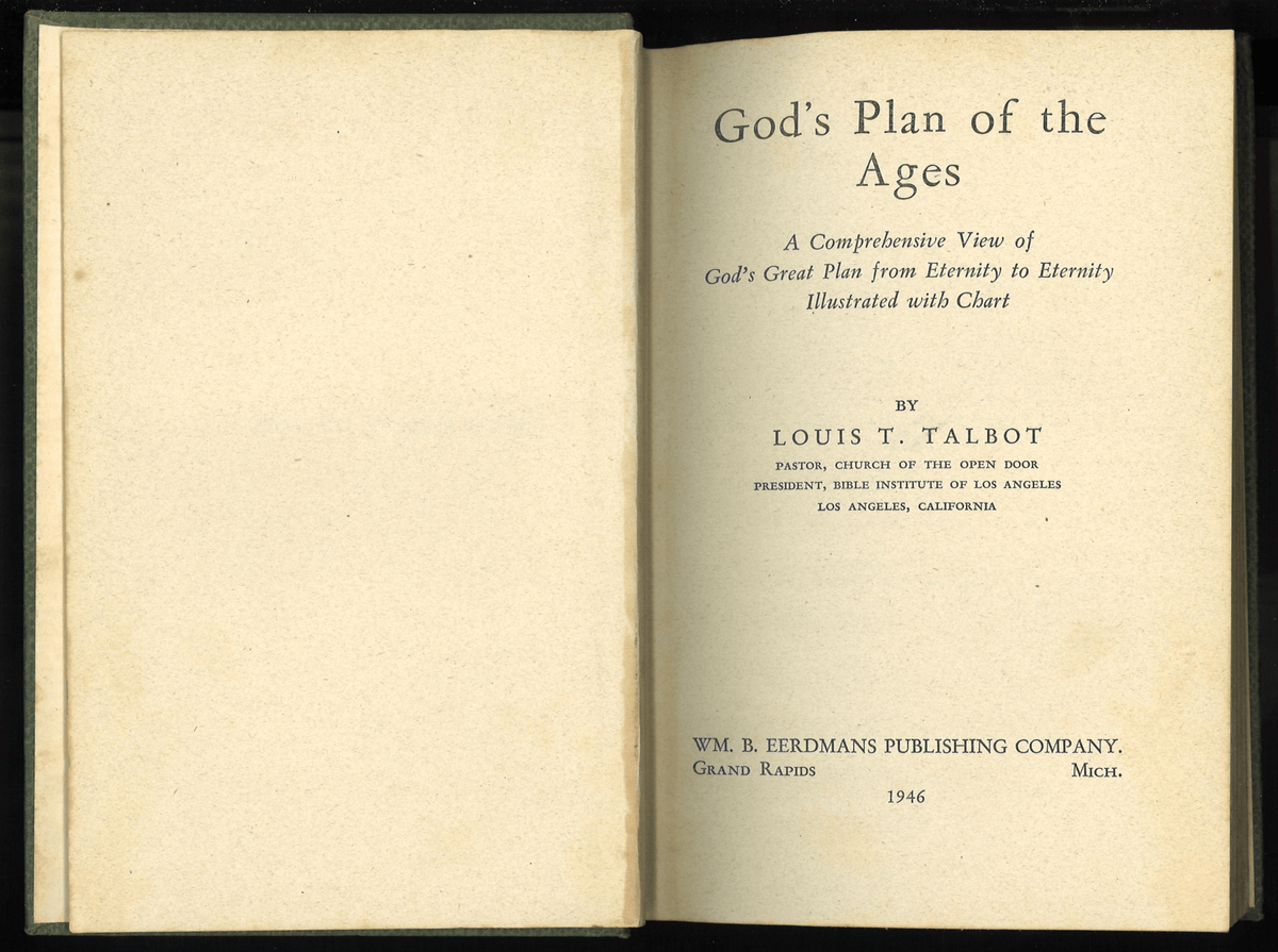 God's Plan of The Ages: From Genesis Through Revelation (1946) - The Bookstore