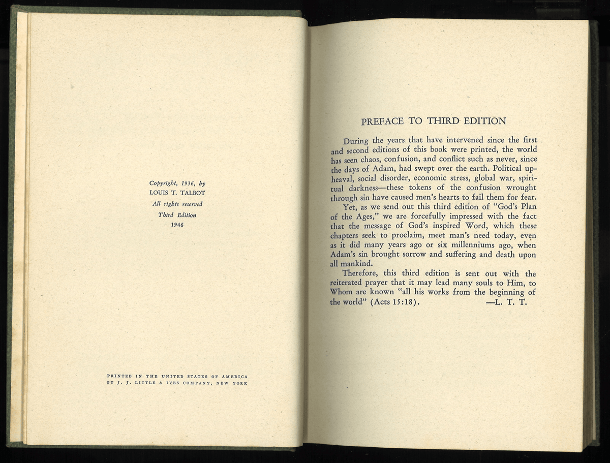 God's Plan of The Ages: From Genesis Through Revelation (1946) - The Bookstore