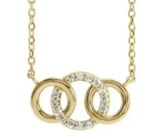 Gold Interlocking Circle Necklace My Store