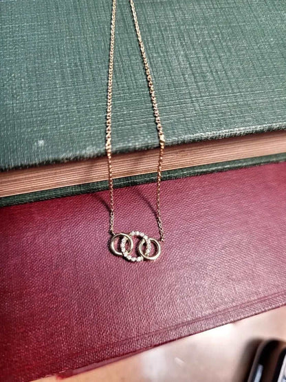 Gold Interlocking Circle Necklace My Store