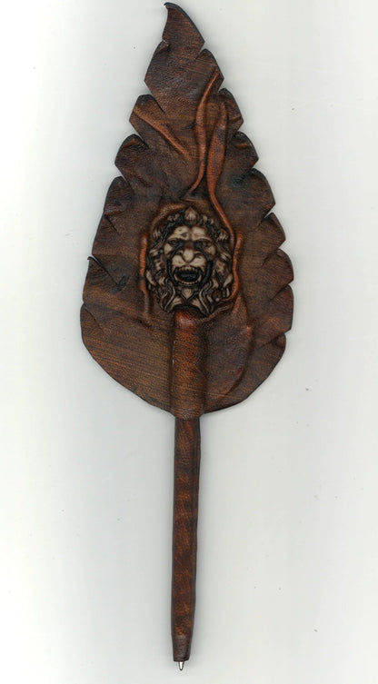 Gothic Handcrafted Leather Pen ML Marcaleather