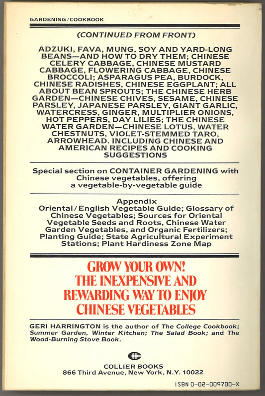 Grow Your Own Chinese Vegetables - The Bookstore